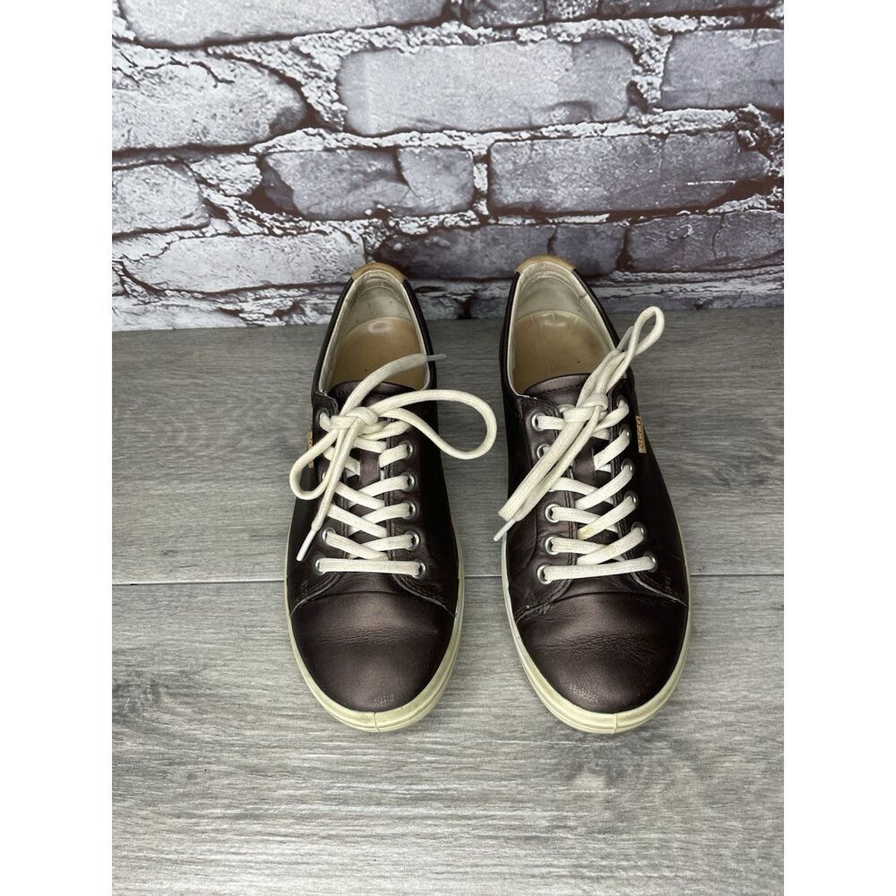 Ecco Soft 7 Purple Bronze Casual Lace Up Sneakers Shoes Women Sz 37EU/6.5M US - Picture 3 of 16